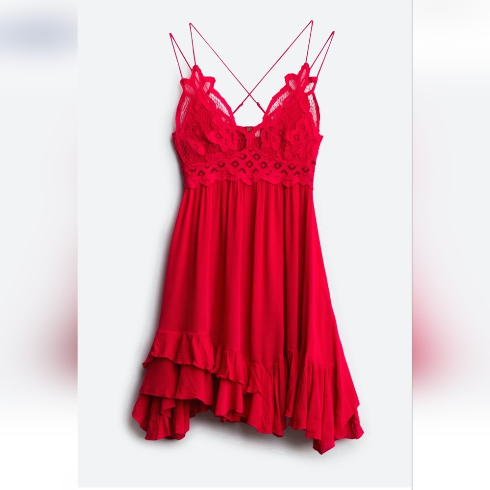 Free People Red Slip Dress